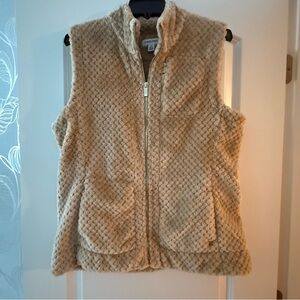Like New! Calvin Klein Textured Beige Women's Vest Large